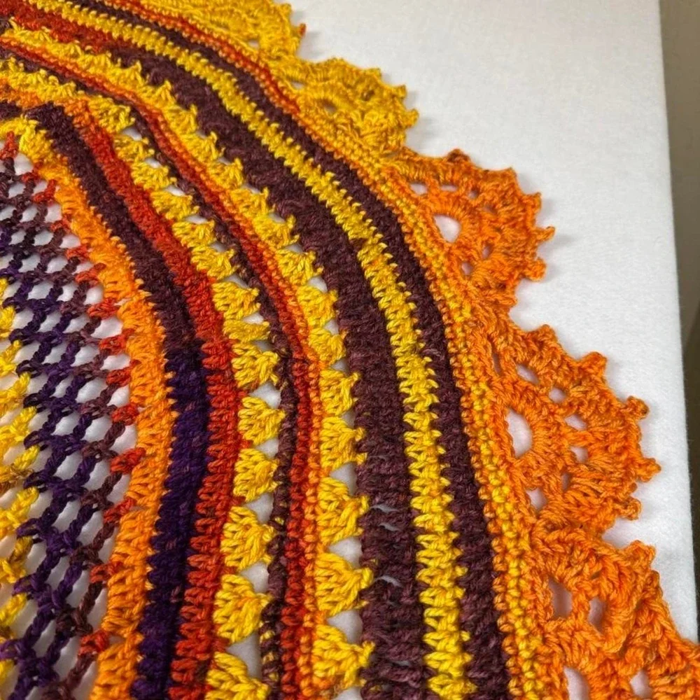 Handmade crochet mandala blanket